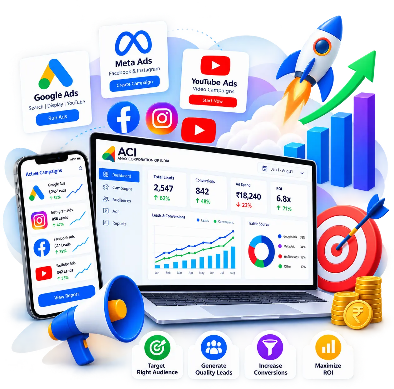 Performance Marketing With Meta - Facebook and Instagram Ads by Anax Corporation of India